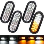 4-Pack 6" Oval LED Strobe Lights for Trucks