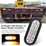 4-Pack 6" Oval LED Strobe Lights for Trucks