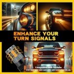 Zyvirexa 3157 LED Amber Turn Signal Bulbs - 2 Pack