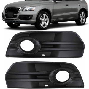 Audi Q5 Front Fog Light Lamp Covers Trim - Black