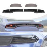 Smoked Tail Light and Headlight Cover Trim for Dodge Charger