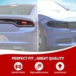 Smoked Tail Light and Headlight Cover Trim for Dodge Charger