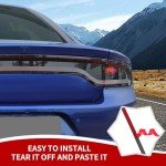 Smoked Tail Light and Headlight Cover Trim for Dodge Charger