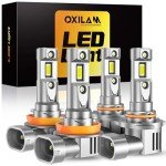 OXILAM Q36 H11 9005 LED Bulb Combo - 440000lm