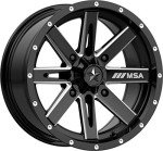 9-Piece Bundle: MSA Milled Boxer ATV Wheels & Tires