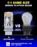 AUTOONE 3157 Amber LED Bulbs - Super Bright Pair