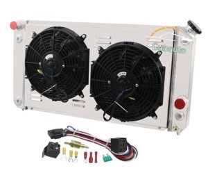 Cubauto 3-Row Aluminum Radiator with Fan Kit