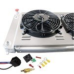 Cubauto 3-Row Aluminum Radiator with Fan Kit