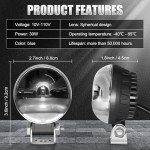 LED Blue Arc Forklift Safety Warning Light 30W