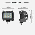 Green 4-inch 36W LED Light Bar for Trucks