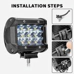 Green 4-inch 36W LED Light Bar for Trucks