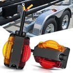 Nilight LED Trailer Fender Lights Set - Amber & Red