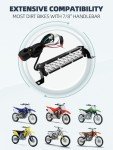 60W Dirt Bike Light Bar - 2500LM Universal Fit