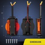 Nilight LED Trailer Fender Lights Set - Amber & Red