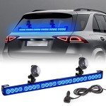 Blue Emergency Strobe Lights for Vehicles - 27 Inch