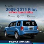 Left Tail Light for Honda Pilot 2009-2015