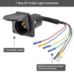 Seamaka 7 Pin Trailer Plug and Connector Socket