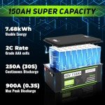 150Ah LiFePO4 Golf Cart Battery with Charger