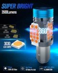 2-Pack Amber LED Turn Signal Bulbs with Resistor