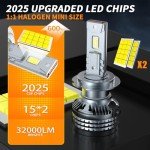 H11 LED Fog & Headlight Bulb - 32000LM Pair