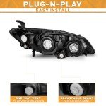 Honda Civic 2004-2005 Headlight Assembly Replacement Pair