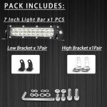 7-Inch Slim LED Light Bar for Trucks & More