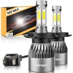 MIFMIA H4 LED Bulbs - 34000LM Brightness, Cool White