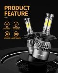 MIFMIA H4 LED Bulbs - 34000LM Brightness, Cool White