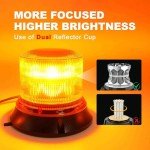 Magnetic Amber Beacon Light with 8 Flashing Modes
