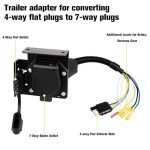 Siziviki 4-Way to 7-Way RV Adapter Kit