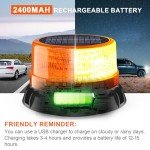 AnTom Solar LED Strobe Light with Magnetic Base