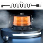 AnTom Solar LED Strobe Light with Magnetic Base