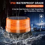AnTom Solar LED Strobe Light with Magnetic Base
