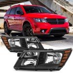 Dodge Journey 2009-2020 Black Headlight Assembly Set