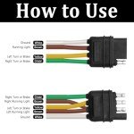 50ft 5-Wire 4-Pin Trailer Wiring Kit