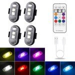 Wireless LED Strobe Lights with Remote Control - 4 Pack