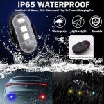 Wireless LED Strobe Lights with Remote Control - 4 Pack