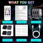 Wireless LED Strobe Lights with Remote Control - 4 Pack