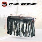 Black Leather Motorcycle Floor Boards with Fringe