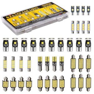 42PCS Bright LED Car Interior Light Bulb Kit