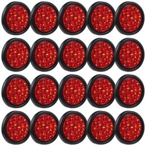 20 Pcs Waterproof 4" Round LED Trailer Lights