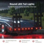 20 Pcs Waterproof 4" Round LED Trailer Lights