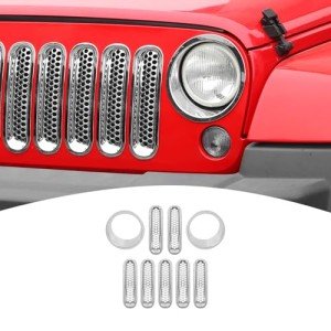 Jeep JK Front Grille Inserts & Headlight Trim Rings
