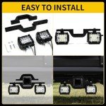 4-Inch LED Hitch Lights with Mounting Brackets