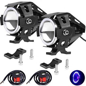3000LM LED Motorcycle Headlight with Angel Eyes