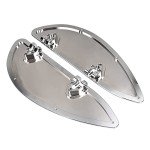 Chrome Motorcycle Footboards for Harley Touring Bikes
