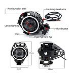 3000LM LED Motorcycle Headlight with Angel Eyes