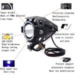 3000LM LED Motorcycle Headlight with Angel Eyes