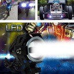 3000LM LED Motorcycle Headlight with Angel Eyes