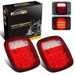 Partsam 2x 16 LED Red/White Tail Light Lamps